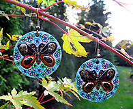 Náušnice - Motýle medzi kvetmi - 4541496_