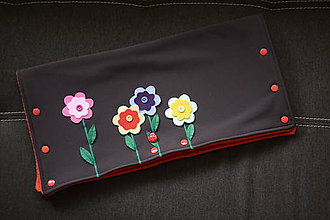 Detský textil - rukávnik na kočík s kvetinkami - 4539460_