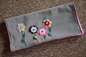 Detský textil - rukávnik na kočík s kvetinkami - 4539473_
