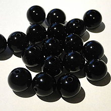 Korálky - Korálky COLOR plast 10mm (čierna-10ks) - 4550129_