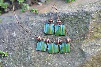 Sady šperkov - souprava kostky...zelená - 4553315_