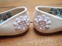 Ponožky, pančuchy, obuv - Balerínky WHITE FOLK ROMANCE pre Janku - 4553314_