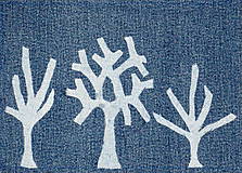 Úžitkový textil - Ovocný sad - riflový obraz - 4556887_