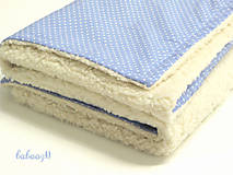 Detský textil - Deka Tilda modrá s kožušinou - 4568446_