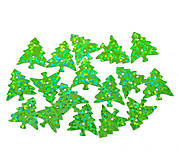 Galantéria - Zelené konfety na prišitie (balíček 50ks) - 4580290_