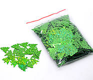 Galantéria - Zelené konfety na prišitie (balíček 50ks) - 4580293_