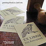 Materiál ručne robený - Vtáčik: pečiatka 3x4 cm - 4585464_