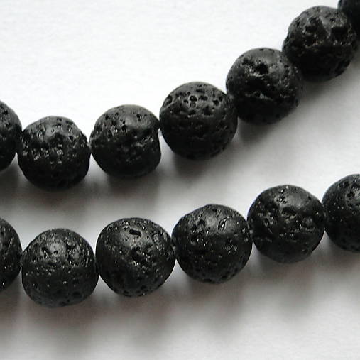 Lávové korálky-čierne-1ks (8mm)