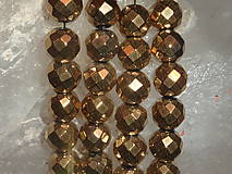 Minerály - Hematit zlatý fazetovaný 10mm II - 4605036_