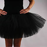 Sukne - Baletní černá tylová sukně - 4609479_