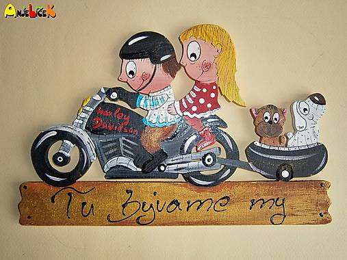 Tabuľky - Menovka motorkári a psíkovia - 4612404_
