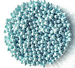 Korálky - perličky svetlomodré 4mm/ 100ks - 4626717_