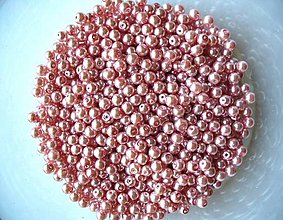 Korálky - perličky pudrovoružové 4mm/ 100ks - 4626741_