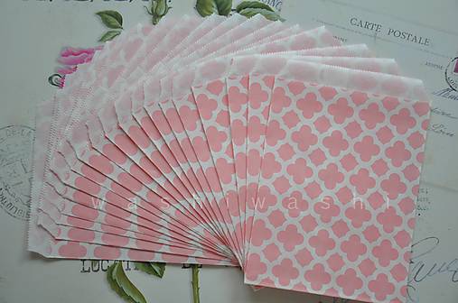 Obalový materiál - papierovy sacok staroruzovy kvet - 4631171_