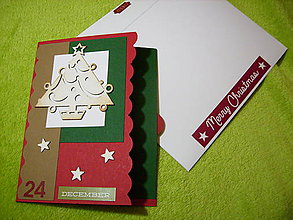 Papiernictvo - vianočná pohľadnica/mini mini mini album - 4643435_