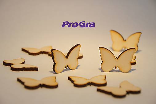 Polotovary - motýýýýliky - 3,5 cm - sada 10 ks - 4644690_