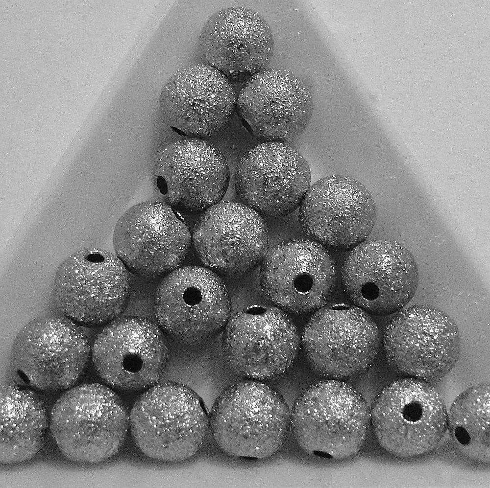 Kovové zvrásnené korálky 8mm-1ks