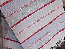 tkaný koberec - pásiky červené 70 x 150 cm