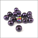 Korálky - (5050) Sklenené perličky, 6 mm - 10 ks - 4668209_