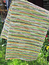 Ručne tkaný koberec - zeleno oranžový 70 x 150 cm
