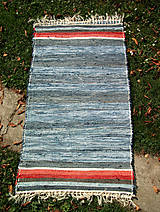 Ručne tkaný koberec - rifľový 70x140 cm