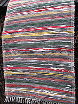 Ručne tkaný koberec - šedý farebný 50 x 150 cm