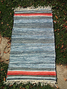 Úžitkový textil - tkaný koberec - rifľový 70 x 140 cm - 4682908_