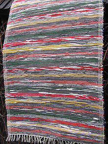 Úžitkový textil - Ručne tkaný koberec - šedý farebný 50 x 150 cm - 4683172_