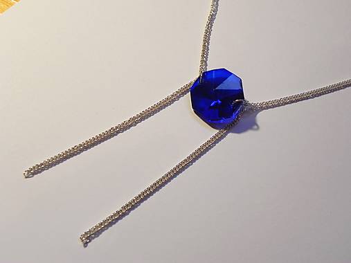 Korálky - 2 tmavomodre kamienky - 4697408_