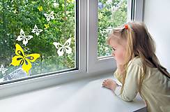 Grafika - (164ng) Nálepka na okno - Motýle - 4703392_