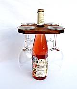 Dekorácie - Drevený držiak na poháre na víno - 4711491_
