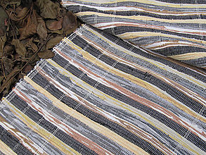 Úžitkový textil - tkaný koberec - šedo okrový 70 x 200 cm - 4709753_