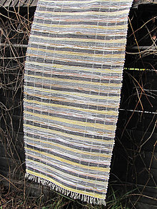 Úžitkový textil - tkaný koberec - šedo okrový 70 x 200 cm - 4709810_