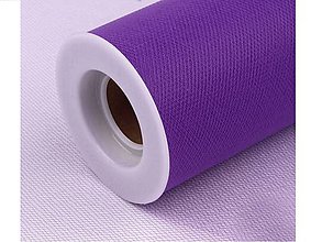 Textil - Tyl dekoračný fialový, šírka 15 cm - 4731248_