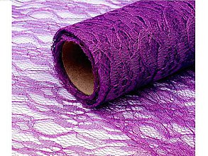 Galantéria - Čipka fialová, šírka 50 cm - 4732742_