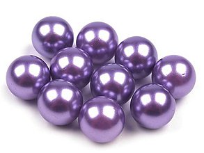 Korálky - Voskované perly lila10 mm - 4730899_