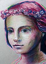 Obrazy - Dievčatko - obraz na stenu, maľba, originál - 4744902_