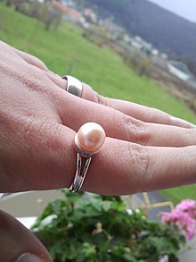 Prstene - Prstienok so Swarovski perlou - 4744853_