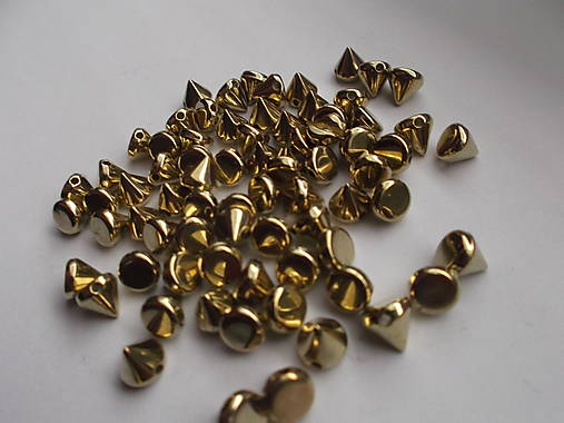  - Akrylové hroty- zlatá (6mm) - 4756083_