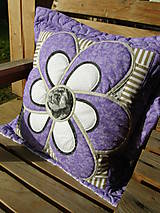 Úžitkový textil - Krajina divých kvetov No.2 - vankúš- kvet -fialový :) - 4753612_