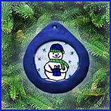 Dekorácie - Vianočná ozdoba v kolečku (snehuliačik NA ZÁKAZKU) - 4763571_