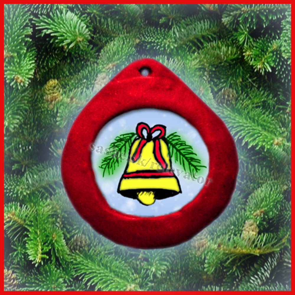 Vianočná ozdoba v kolečku (zvonček NA ZÁKAZKU)