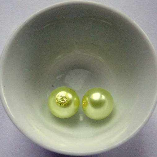 Voskované perly 12mm-2ks (žltá)