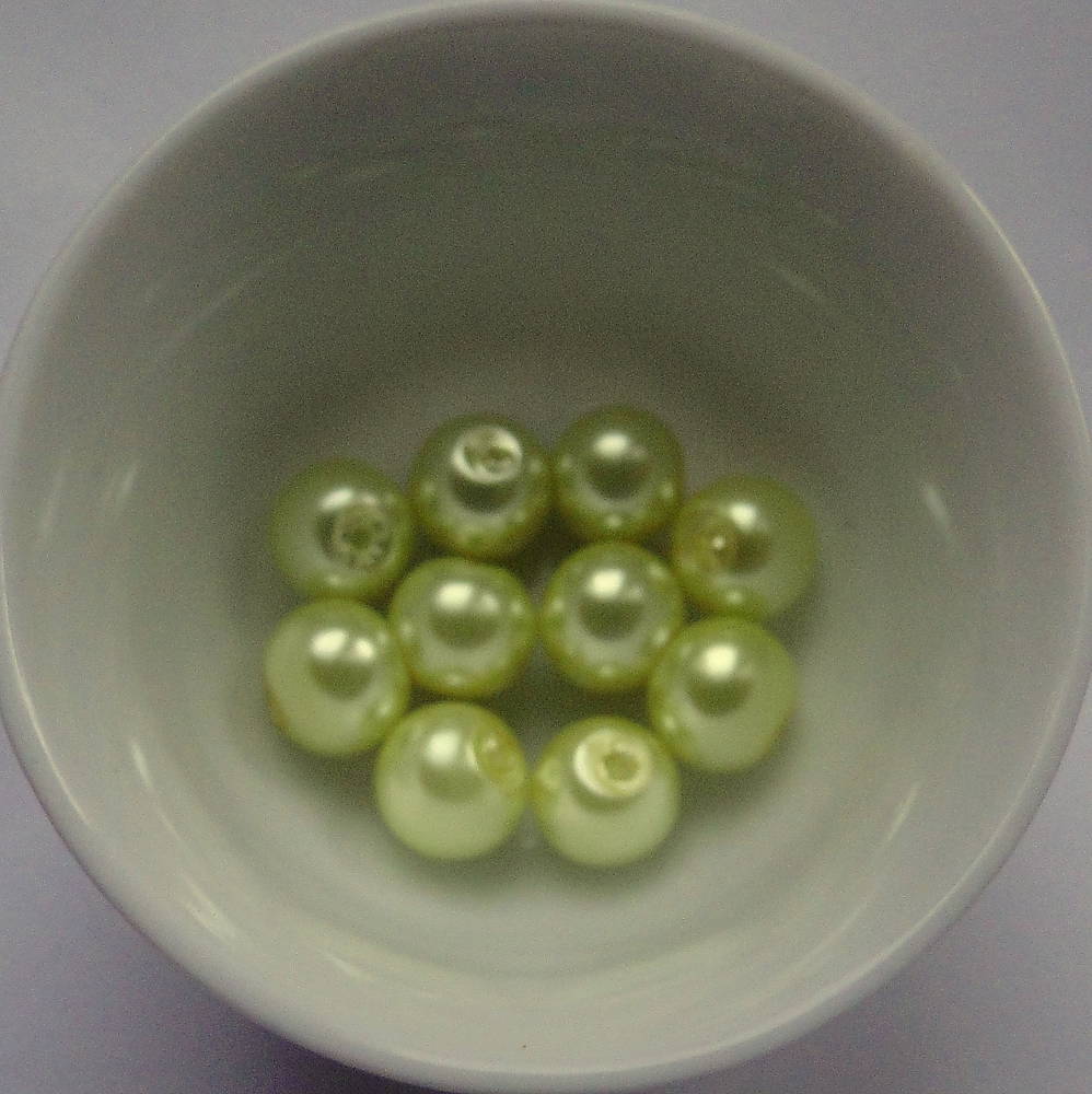 Voskované perly 8mm-10ks (žltá)