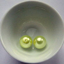 Korálky - Voskované perly 12mm-2ks (žltá) - 4769786_