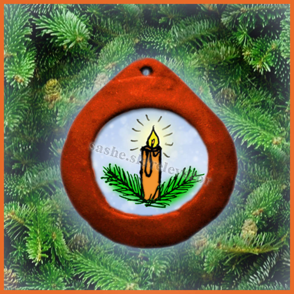 Vianočná ozdoba v kolečku (sviečka NA ZÁKAZKU)