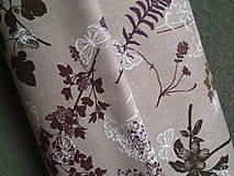 Textil - Dekoračná látka - motýliky a bylinky - 4782333_
