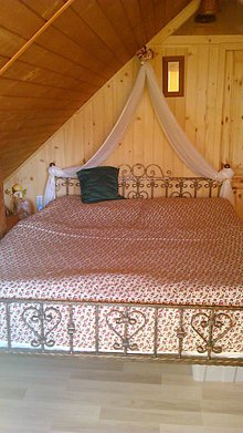 Nábytok - Kovová štýlova posteľ PILOTEK I s baldachýnom - 4781438_