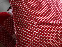 Úžitkový textil - Vankúše - červené kocky - 4802677_