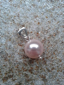 Náhrdelníky - Svetlo-ružová perlička - 4803407_